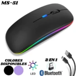 Mouse Inalámbrico MS-51 con conexión dual Bluetooth y USB - Controla múltiples dispositivos sin cables - Imagen 2