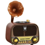 Radio Parlante Retro Vintage con Bluetooth y USB - Escucha música de alta fidelidad en cualquier ambiente - Imagen 3