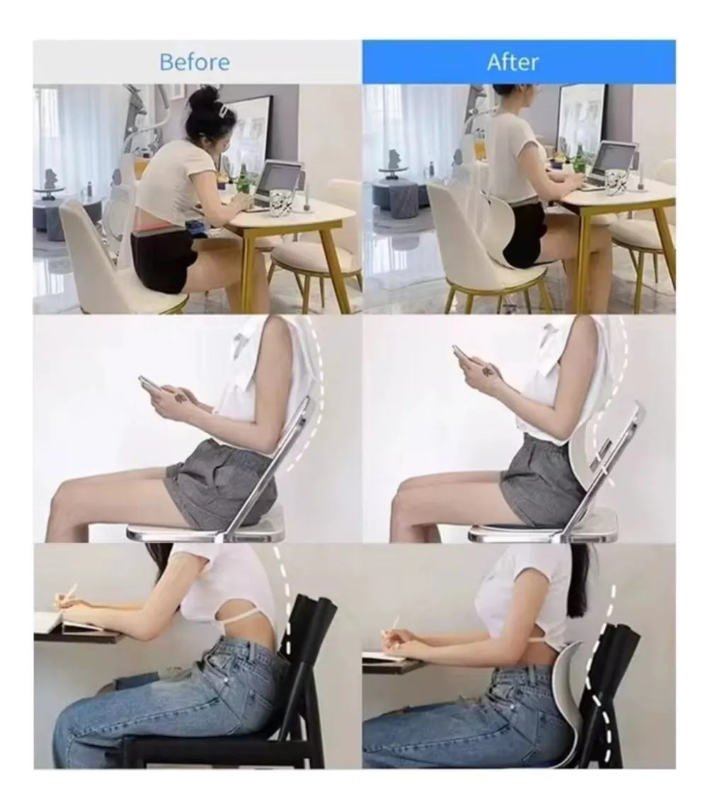 Espaldar Corrector de Postura Lumbar Ergonómico - Reduce el dolor de espalda baja al sentarse