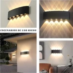 Lámpara de exteriores de lujo con diseño curvo - Aumenta la seguridad visual en entradas y patios