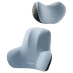 Kit Almohada Cuello y Cojín Lumbar Viscoelástico - Reduce tensión muscular y mejora postura en viajes - Imagen 4