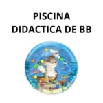 Piscina inflable didáctica para bebé con diseño submarino, incluye embarcación y figuras de animales marinos, ideal para estimulación sensorial y motricidad.