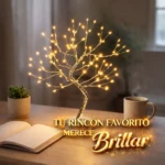 Lámpara Árbol LED con ramas flexibles y alimentación dual - Ilumina tu espacio con luz cálida y versatilidad - Imagen 3