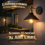 Lámpara de pared vintage industrial con bombilla E27 - Ilumina comedores y salas con ambiente acogedor