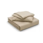 Sábana ajustable beige con funda de almohada - Proporciona descanso suave y orden en tu habitación