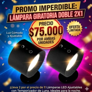 Lámpara LED Doble Giratoria Magnética - Ilumina talleres con fijación metálica