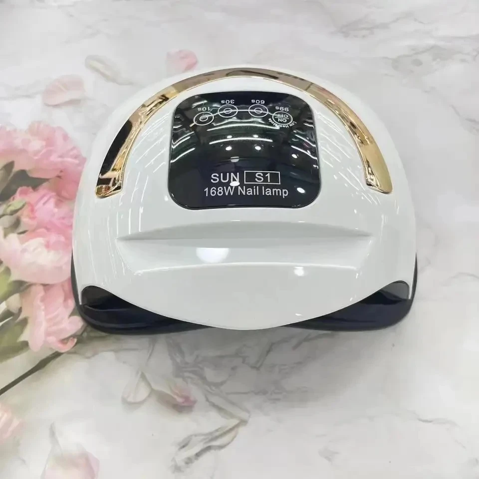Lámpara de Uñas LED 168W con Soporte para Celular - Seca esmalte rápido mientras ves tutoriales