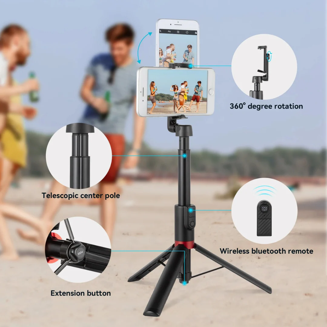 Tripode Neepho NP-L2S con luz LED y control remoto - Captura fotos y videos estables con total libertad de movimiento