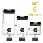 Set de Contenedor de Alimentos X6 Cocina - Imagen 3