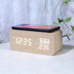 Reloj despertador con carga inalámbrica y control de voz - Simplifica tu rutina matutina eliminando el desorden de cables - Imagen 4