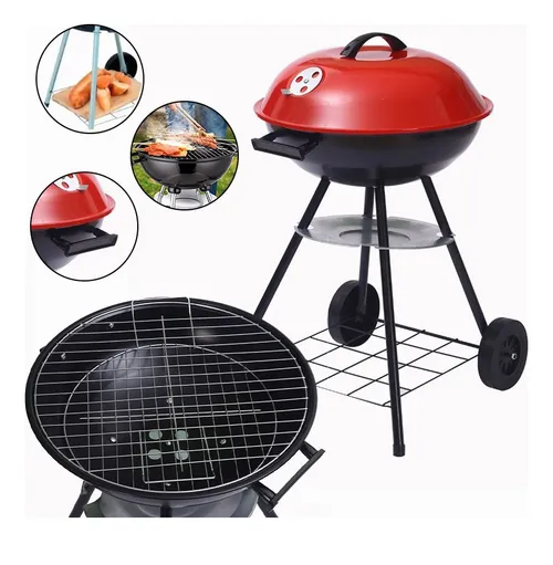 Parrilla Portátil de Carbón con Ruedas - Cocinar al aire libre con libertad y movilidad