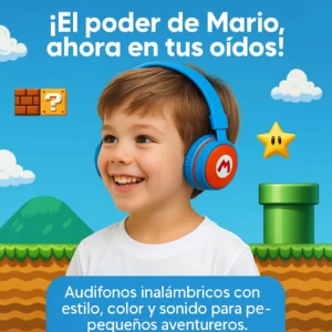 Diadema Inalambrica de Super Mario Roja