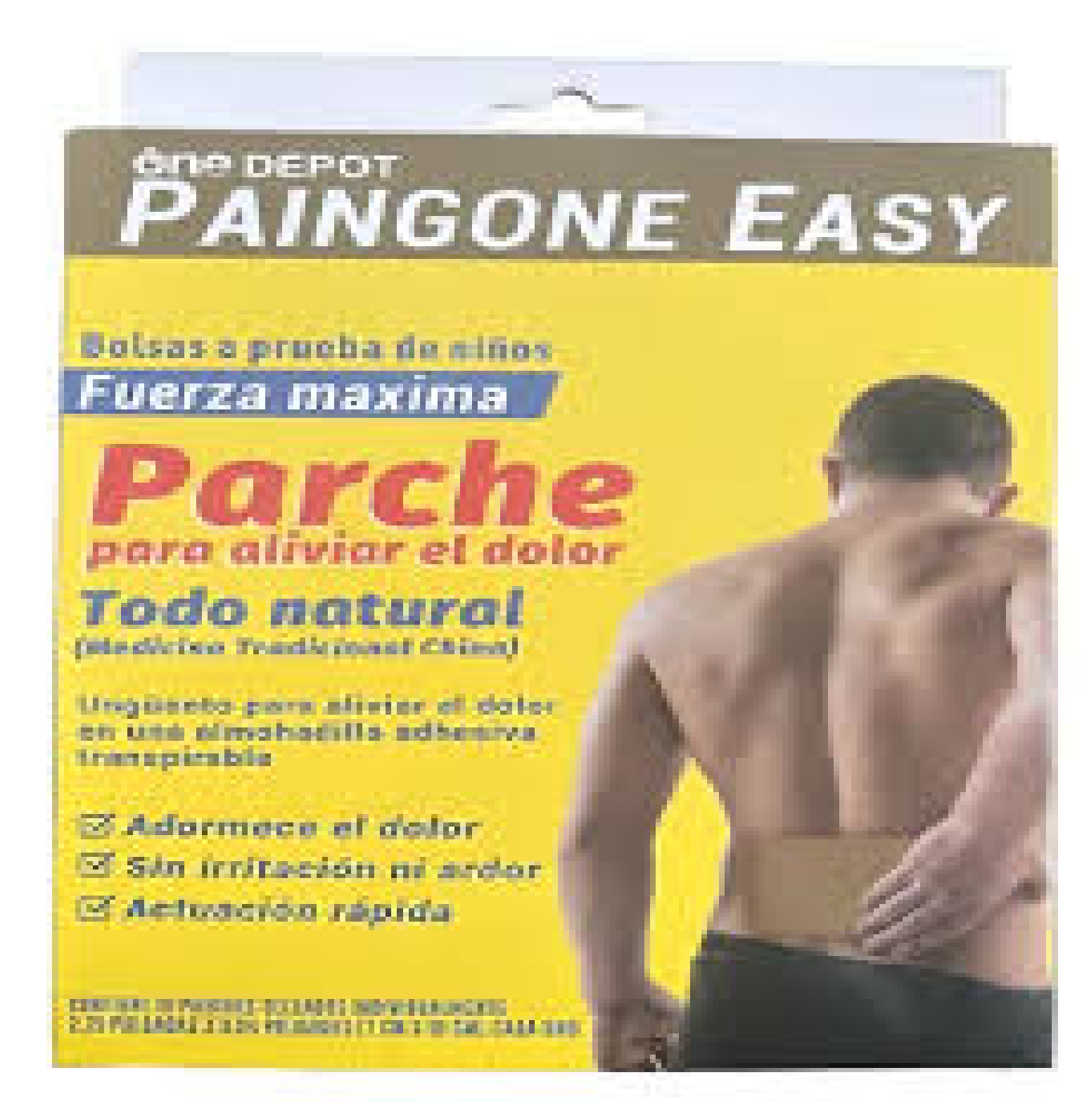 Set x3 Parches Adhesivos Paingone para Espalda - Alivian contracturas y tensión muscular