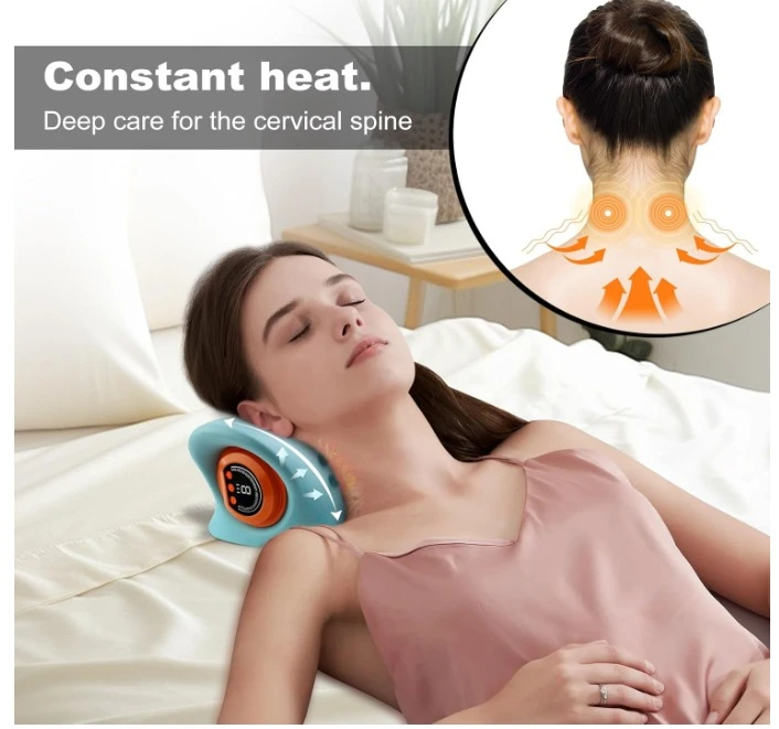 Masajeador cervical Bz02 con calor y EMS - Alivia el dolor de cuello y hombros