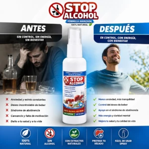 Set x3 Spray Oral Stop Alcohol Natural - Reduce la ansiedad y el deseo de beber