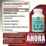 Suplemento Digestivo IM G-Reset 30 Cápsulas - Favorece el equilibrio metabólico
