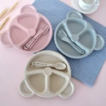 Set Vajilla Bebes Niños Fibra de Trigo - Imagen 3