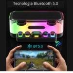 Parlante Bluetooth 5.0 con botones mecánicos y luces RGB - Disfruta de sonido envolvente inmersivo para gaming móvil