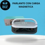 Parlante Bluetooth con carga magnética y radio FM - Escucha música y recarga tu celular sin cables - Imagen 3