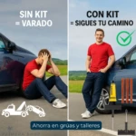Kit Despinche Moto y Carro Sellador de Neumáticos sin Cámara - Recupera tu movilidad en menos de 5 minutos sin grúa - Imagen 5