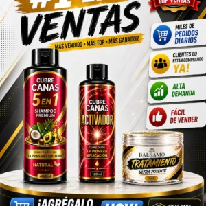 Set x2 Champú Tinte Cubre Canas con Aguacate - Cubre canas y nutre el cabello en minutos