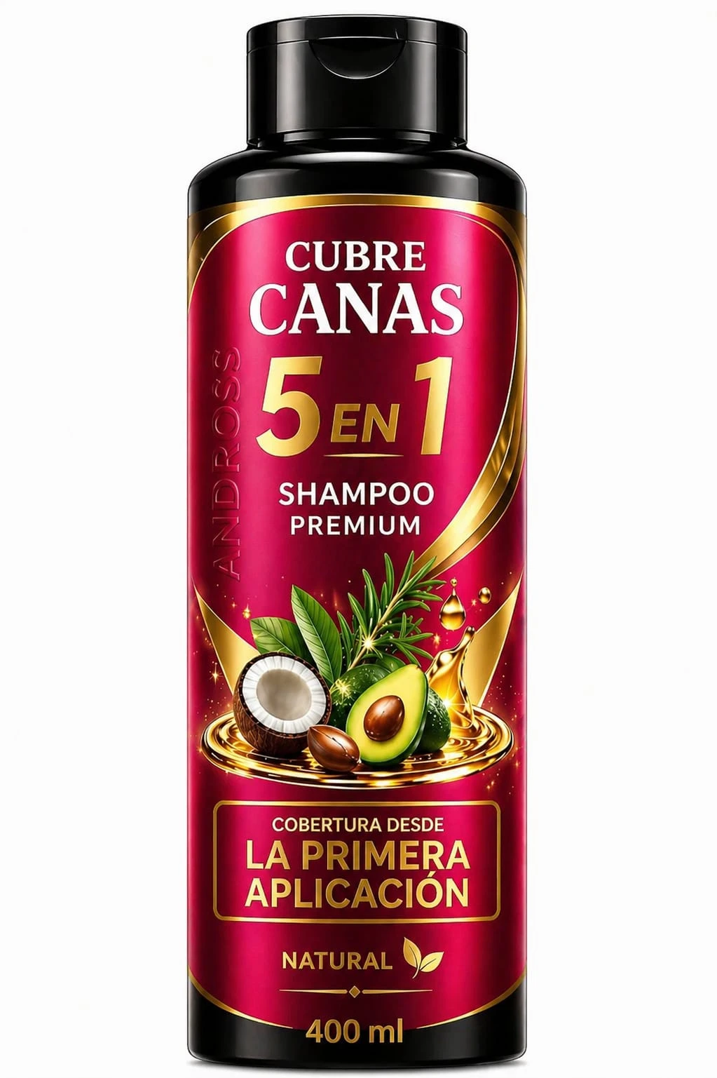 Set x2 Champú Tinte Cubre Canas con Aguacate - Cubre canas y nutre el cabello en minutos