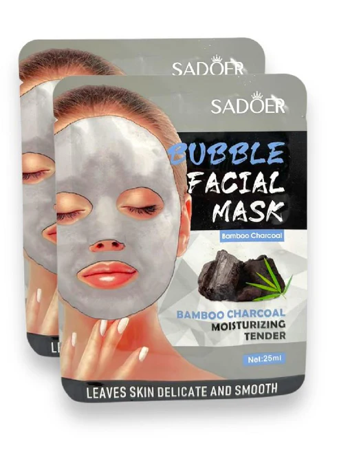 Set x3 Mascarilla en Velo de Burbujas de Carbon