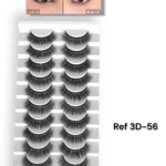 Pestañas Postizas Modelo 56 Set x10 Unidades - Realzan tu mirada con volumen y longitud