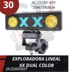 Exploradora Lineal Dual Ojo de Angel con luz dual 2400 lúmenes - Amplía tu visibilidad nocturna hasta 150 metros - Imagen 3