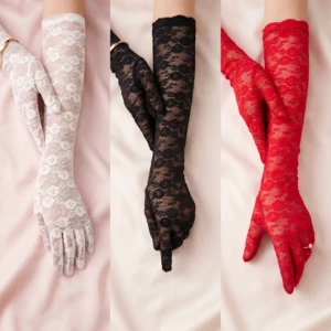 Set x2 Guantes Sexys de Encaje Floral - Eleva tu intimidad con elegancia y seducción