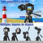 Trípode F-580ST de 206 cm con rotación 360 grados - Obtenga perspectivas panorámicas estables y únicas - Imagen 2