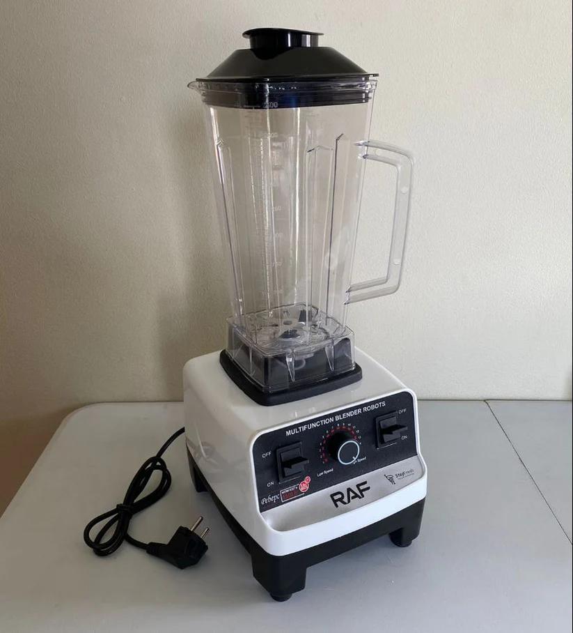 Licuadora Raf 2400W con 15 velocidades y jarra de 2.5L - Prepara jugos y batidos cremosos en segundos