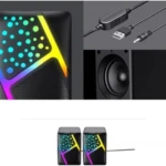 Parlantes Bafles Pc Computador Luces Rgb - Imagen 3