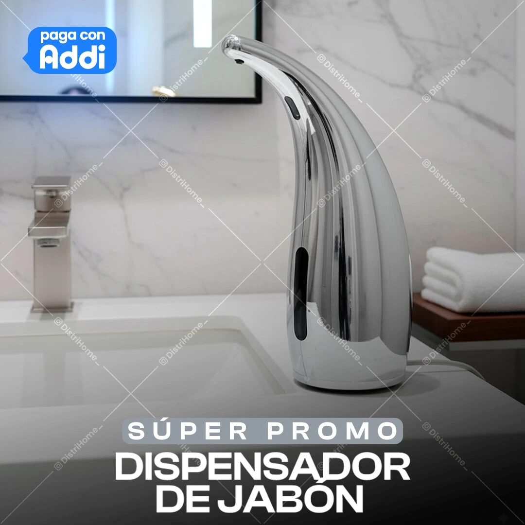 Dispensador de jabón automático sensorial con 4 niveles ajustables - Reduce contacto y desperdicio manteniendo higiene segura