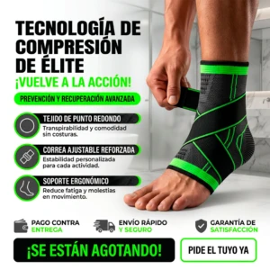 Set x2 Tobillera Elástica Ajustable de Compresión - Estabiliza el tobillo y previene lesiones
