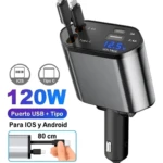 Cargador 4 en 1 Retractil para Vehiculo - Imagen 3
