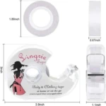 Set x3 cinta doble cara transparente para ropa - mantiene prendas seguras sin dañar tela - Imagen 2