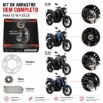 Kit Arrastre Completo OEM Yamaha FZ 16 y FZ 2.0 - Mejora la transmisión suave y eficiente de tu moto - Imagen 3