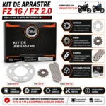 Kit Arrastre Completo OEM Yamaha FZ 16 y FZ 2.0 - Mejora la transmisión suave y eficiente de tu moto - Imagen 4