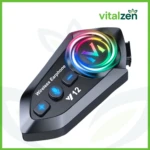 Intercomunicador Bluetooth V12 con luces RGB - Garantiza seguridad y comunicación manos libres - Imagen 6