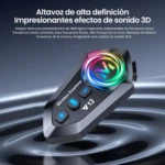 Intercomunicador Bluetooth V12 con luces RGB - Garantiza seguridad y comunicación manos libres - Imagen 4