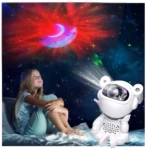 Proyector Astronauta 119 con luces multicolor y parlante integrado - Genera ambiente relajante para conciliar el sueño rápidamente