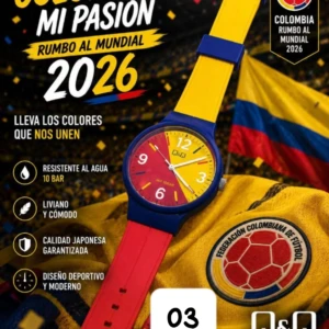 Reloj Deportivo Selección Colombia 10 Bar - Muestra tu apoyo patriótico con estilo y resistencia al agua