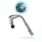 Masajeador de espalda con brazo extensor en color gris metálico, diseño ergonómico para aliviar tensiones musculares.