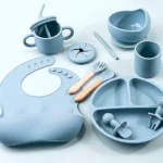 Set de utensilios de bebé con silicona ergonómica - Fomenta la autonomía alimentaria de los niños - Imagen 3