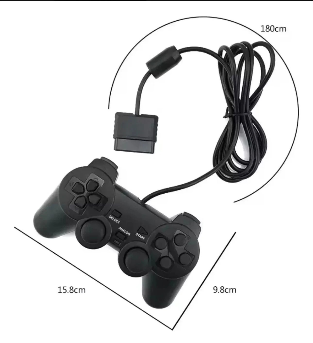 Set x2 Control Alámbrico para PlayStation 2 - Ofrece respuesta rápida en juegos