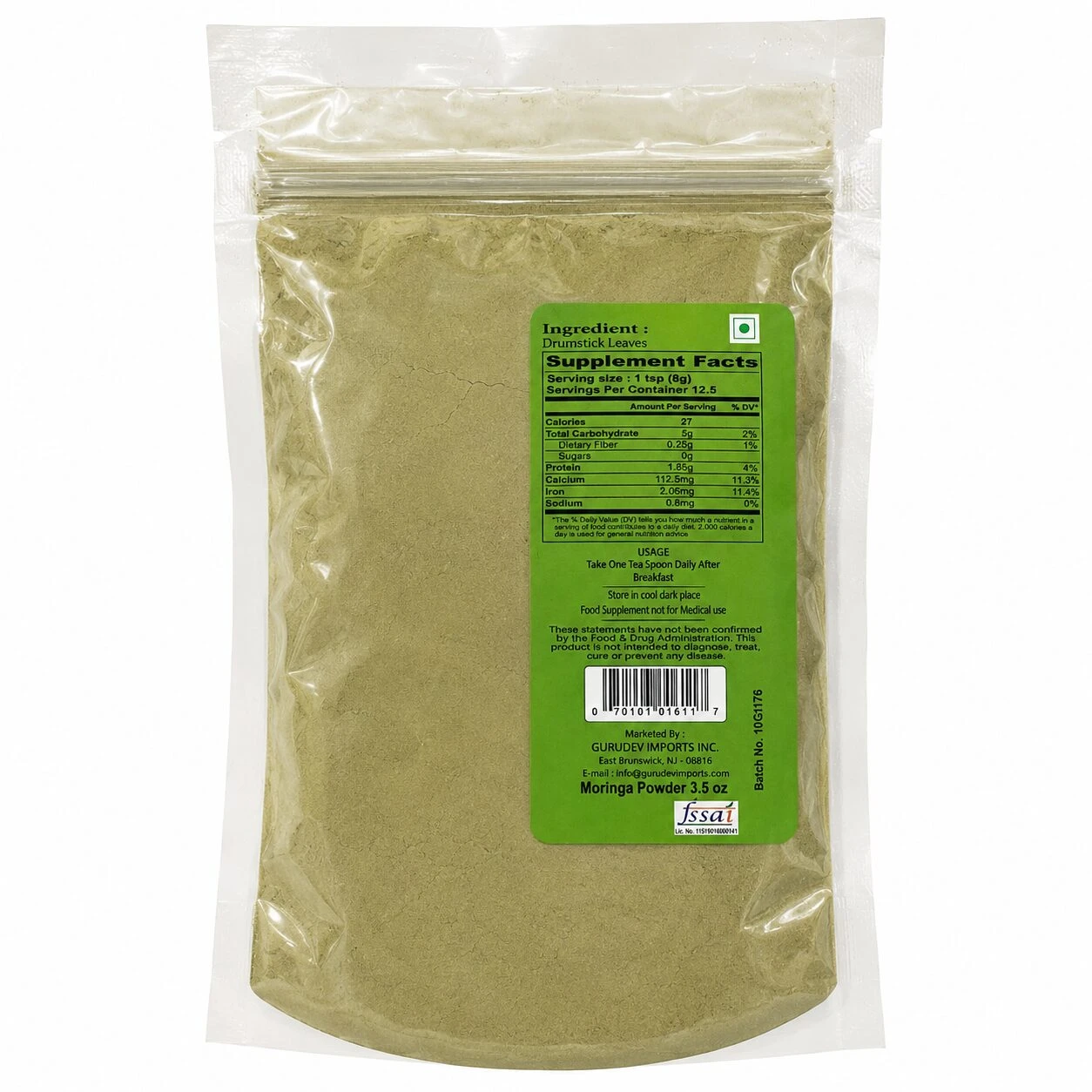 Set x3 Polvo de Moringa Orgánica 100 Gr - Refuerza defensas y aporta vitalidad