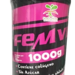 Contenedor negro con etiqueta rosa de 1000g de proteína aislada para mujer, sin azúcar, con colágeno y proteína aislada, marca NaturalLife.