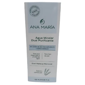 Agua Micelar Dual Ana María con Arroz Morado y Lavanda - Limpia tu piel profunda y suavemente sin resecar