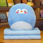 Almohada con cobija guardable de forro polar extraíble - Proporciona calidez y soporte cervical en un solo accesorio portátil - Imagen 7